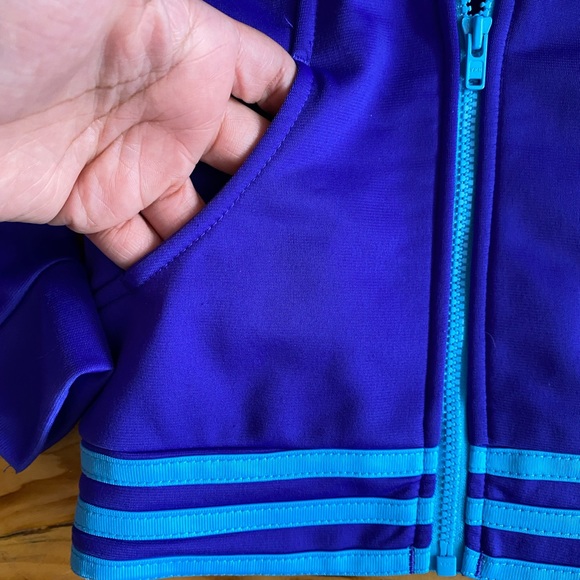Adidas Girl’s Tracksuit Outfit Dark Purple - Picture 4 of 16